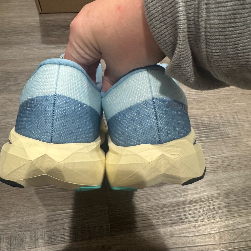 New Balance Fuel Cell Rebel V4 Quarry Blue Chrome Heron Blue Athletic Sneakers - Picture 4 of 12